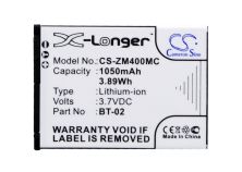 Batteri till Zoom 247-9036, Zoom BT-02 mfl.