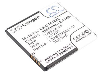 Batteri till Alcatel One Touch 918 Mix, Tcl A980, Alcatel CAB32A0001C1, Tcl CAB1500007C1