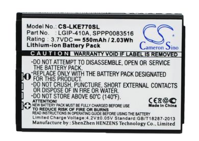 Batteri till Lg 278A, Lg LGIP-410A