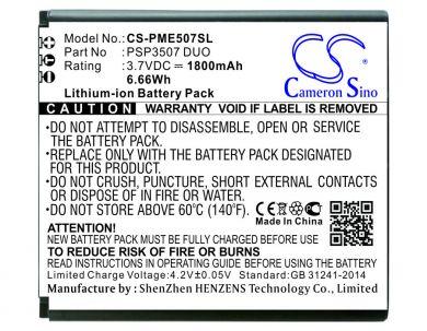 Batteri till Prestigio MultiPhone PSP3507 DUO, Prestigio PSP3507 DUO