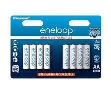 Eneloop uppladdningsbara AA-batterier, 8-pack