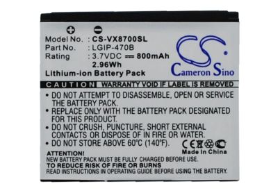 Batteri till Lg AX565, Verizon VX8700, Lg LGIP-470B, Verizon LGIP-470B